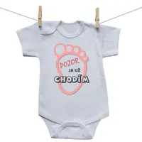 Boodyy Body s krátkym rukávom Pozor ja už chodím Dievča 86 (12-18 mesiacov)