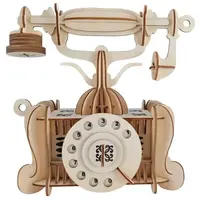Woodcraft Dřevěné 3D puzzle Starý telefon