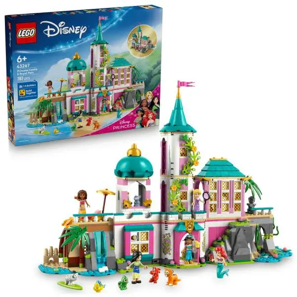 LEGO® Disney™ 43267 Hrad princezen a královští domácí mazlíčci