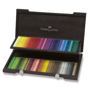 Pastelky Faber-Castell Polychromos dřevěná kazeta, 120 barev