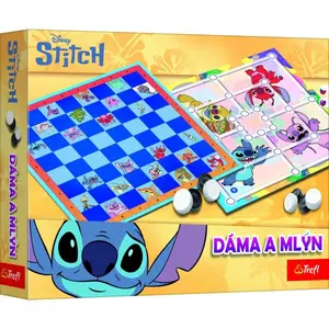 Trefl Hra Dáma a Mlýn - Lilo & Stitch