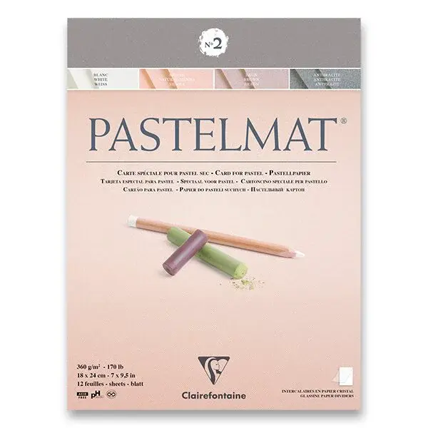 Blok Clairefontaine Pastelmat No.2 - 24 x 30 cm, 12 listů, 360 g
