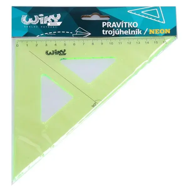 Pravítko- trojúhelník neonový
