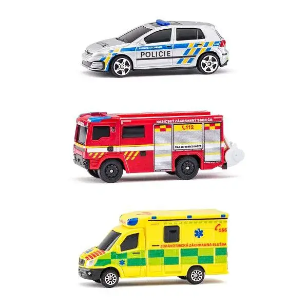 Maisto - CZ - Sada Záchranných vozidel, Česká republika - Policie, Sanitka, Hasičské auto