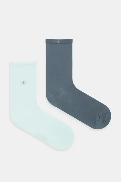 Ponožky Calvin Klein 2-pack dámské, zelená barva, 701231377
