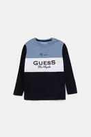 Dětské bavlněné tričko s dlouhým rukávem Guess