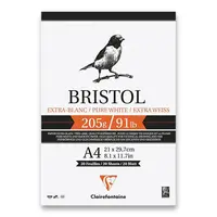 Blok Clairefontaine Bristol - A4, 20 listů, 205 g