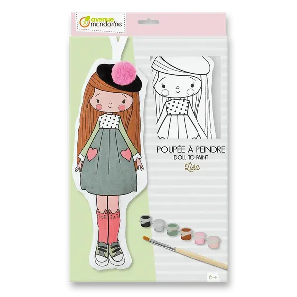 Kreativní sada Avenue Mandarine Doll to Paint - Lisa