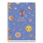 Kroužkový blok Shkolyaryk Soul Stories - B5, čtverečkovaný, 80 listů, mix motivů