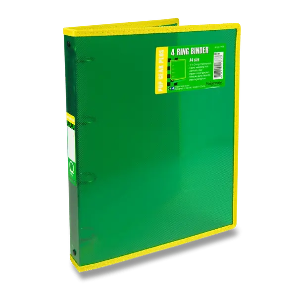 4kroužkový pořadač FolderMate Pop Gear Plus, A4 - zelený