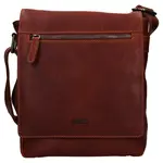 Pánska kožená taška cez rameno Berdiri Henry - koňak