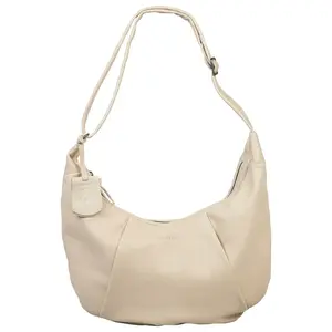 Dámska kožená kabelka cez rameno Burkely Amalea - krémová