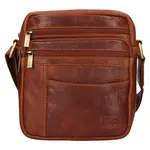 Pánská kožená taška přes rameno SendiDesign Stepan - koňak