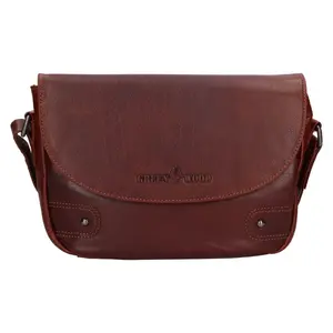 Dámská kožená crossbody kabelka Greenwood Nora - hnědá