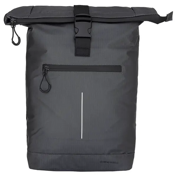 Velký trendy batoh New Rebels Mikko, polyuretan, na notebook 15" − šedá 17l