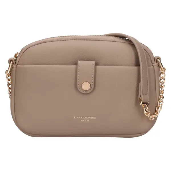 Dámská crossbody kabelka David Jones Diseta - tmavě béžová