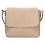 Dámska kožená crossbody kabelka Italia Nikka - béžová