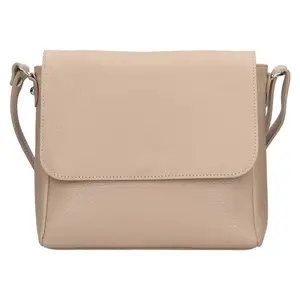 Dámska kožená crossbody kabelka Italia Nikka - béžová