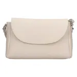 Dámska kožená crossbody kabelka Italia Mirabel - béžová