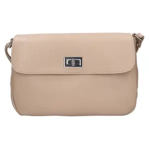 Dámska kožená crossbody kabelka Italia Arabela - béžová