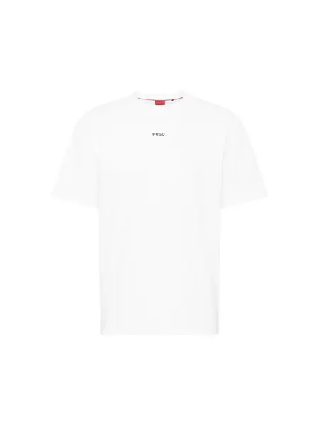 HUGO Tričko 'Dapolino'  čierna / šedobiela