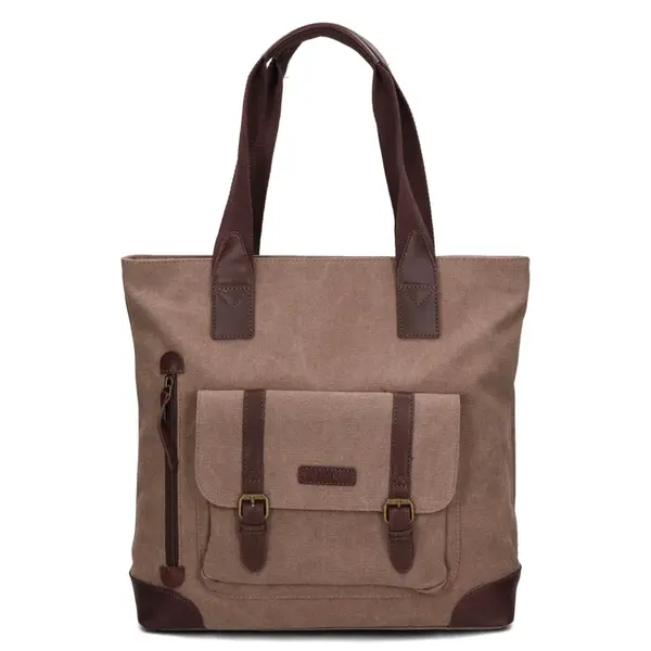 Větší dámská kabelka Katana Jitka - světle hnědá