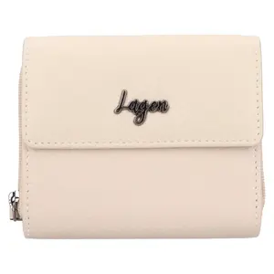 Dámská kožená peněženka Lagen Ellen - krémová