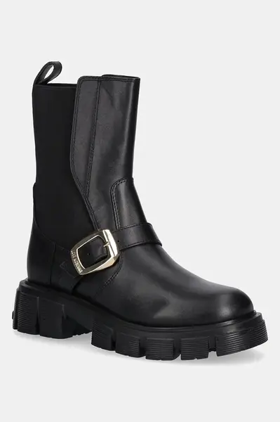 Kožené kotníkové boty Love Moschino