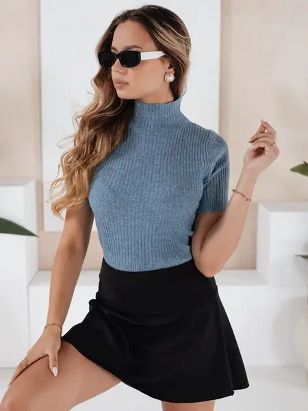 Dámský pruhovaný svetr s krátkým rukávem