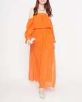Resti Women's orange maxi Spanish dress - Clothing