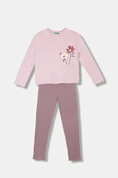 Dětské bavlněné pyžamo United Colors of Benetton