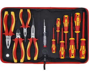 BGS technic Kleště a šroubováky elektrikářské VDE, se zkoušečkou, v kazetě, 12 ks - BGS 7140