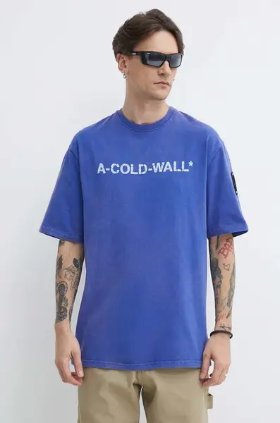 Bavlněné tričko A-COLD-WALL* Overdye Logo T-Shirt
