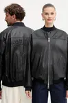 Kožená bunda bomber MAX&Co. černá barva, přechodná, 2528446012200