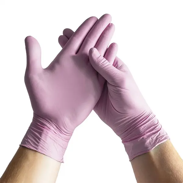 SOFTCLINIC Nitrilové rukavice vyšetřovací nepudrované růžové S 100 ks