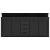 MID.YOU ŠIROKÁ KOMODA, antracitová, 190/96/32 cm