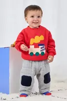 Dětská bavlněná mikina Bobo Choses Choo Choo červená barva, s potiskem, 225AB046