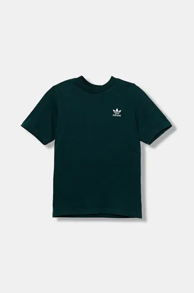 Dětské bavlněné tričko adidas Originals zelená barva, JY4987