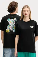 Bavlněné tričko Barrow černá barva, s potiskem, F5BWUATH053