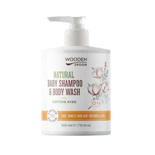 WOODENSPOON Detský sprchový gél a šampón na vlasy 2v1 Cotton Kiss 300 ml