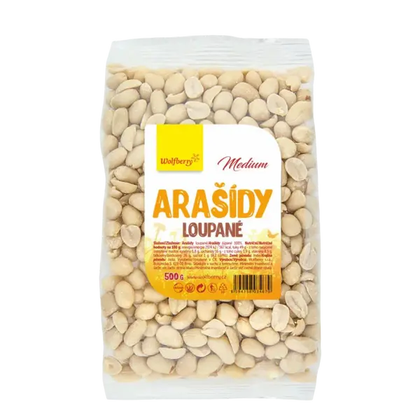 WOLFBERRY Arašidy lúpané Medium 500 g