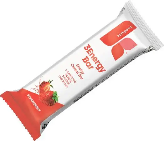 KOMPAVA 3Energy Bar kartón jahoda-jogurtová poleva 32 x 40 g