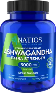 NATIOS Standardized Extract Ashwagandha Extra Strenght 5000 mg 90 kapsúl