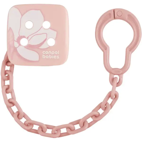 Canpol babies Gold Soothers Holder retiazka na cumlík Pink 1 ks