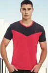 T8591 DEWBERRY MENS T-SHIRT-DARK BURGUNDY