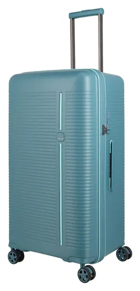 Veľký škrupinový kufor Travelite Roomer Trunk L Aqua