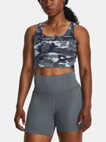 Šedé športové crop top tielko Under Armour Meridian Fitted CropTankPrnt
