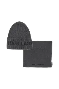 Detská bavlnená čiapka a šál Karl Lagerfeld