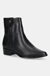 Kožené členkové topánky Tommy Hilfiger TH LEATHER POINTY ZIP BOOTIE