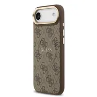 Zadní kryt Guess PU Leather 4G Gold Frame MagSafe  Apple pro iPhone Air, hnědá